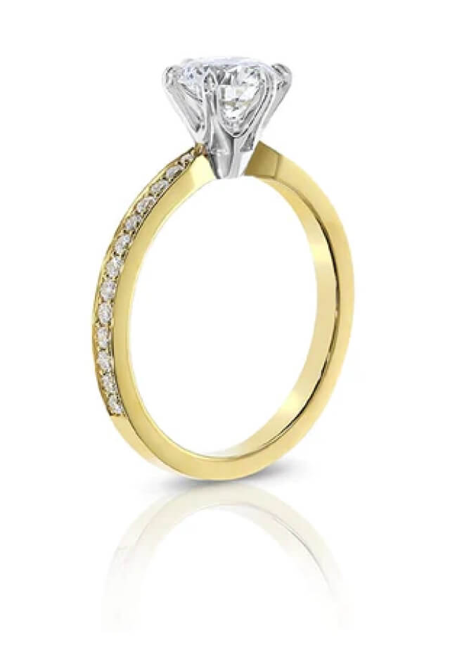 Diamond shoulder solitaire setting image