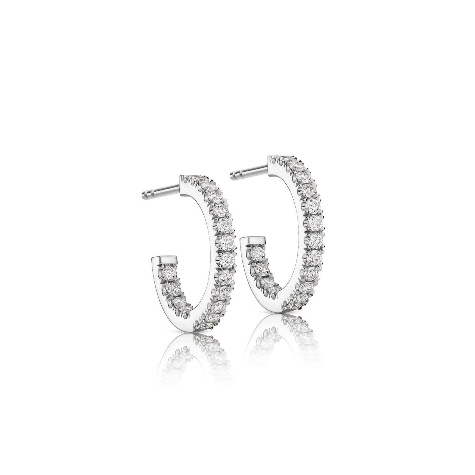 Diamond Hoops 14mm