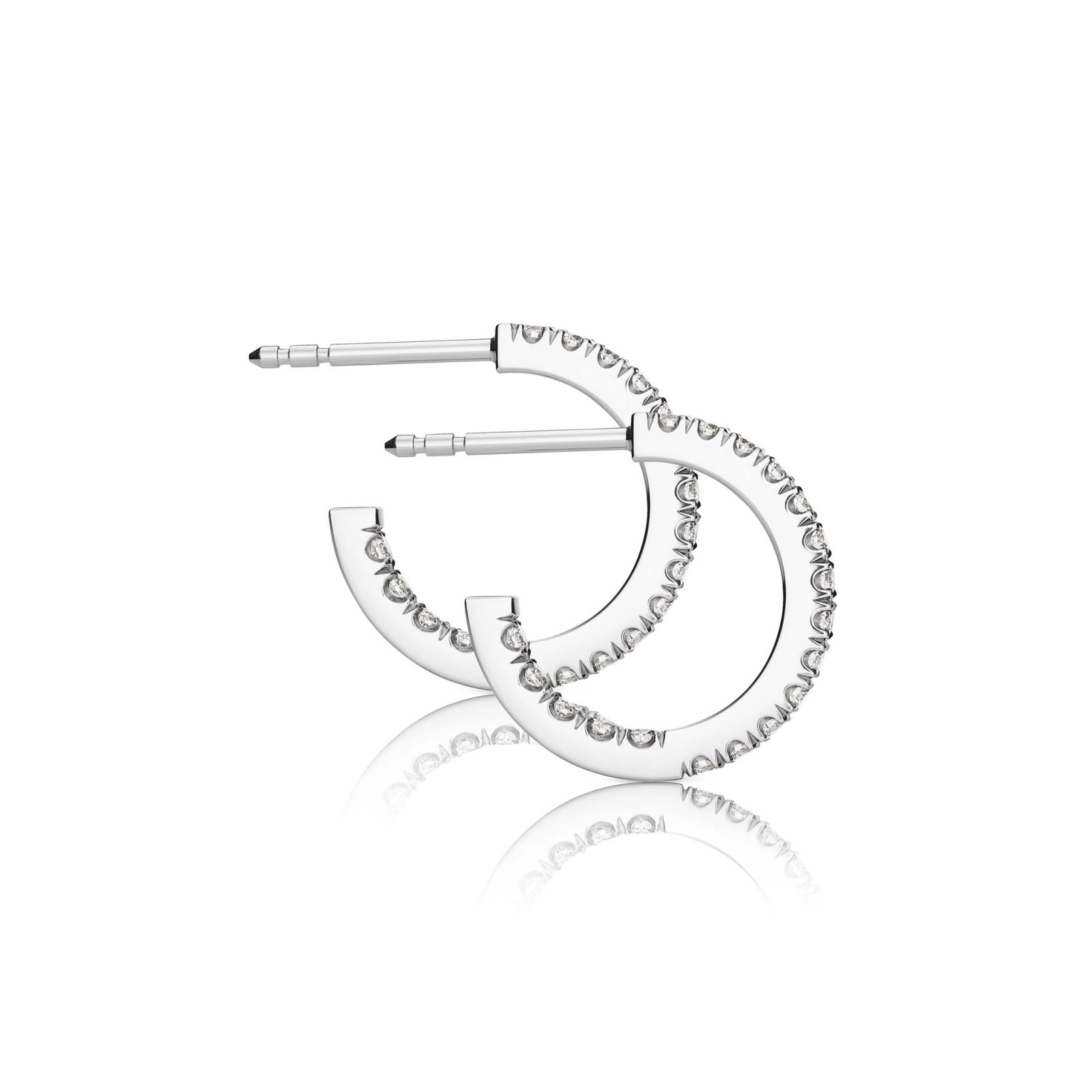 Diamond Hoops 14mm