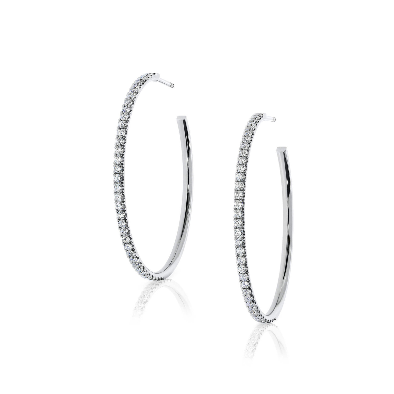 Large Diamond Hoops