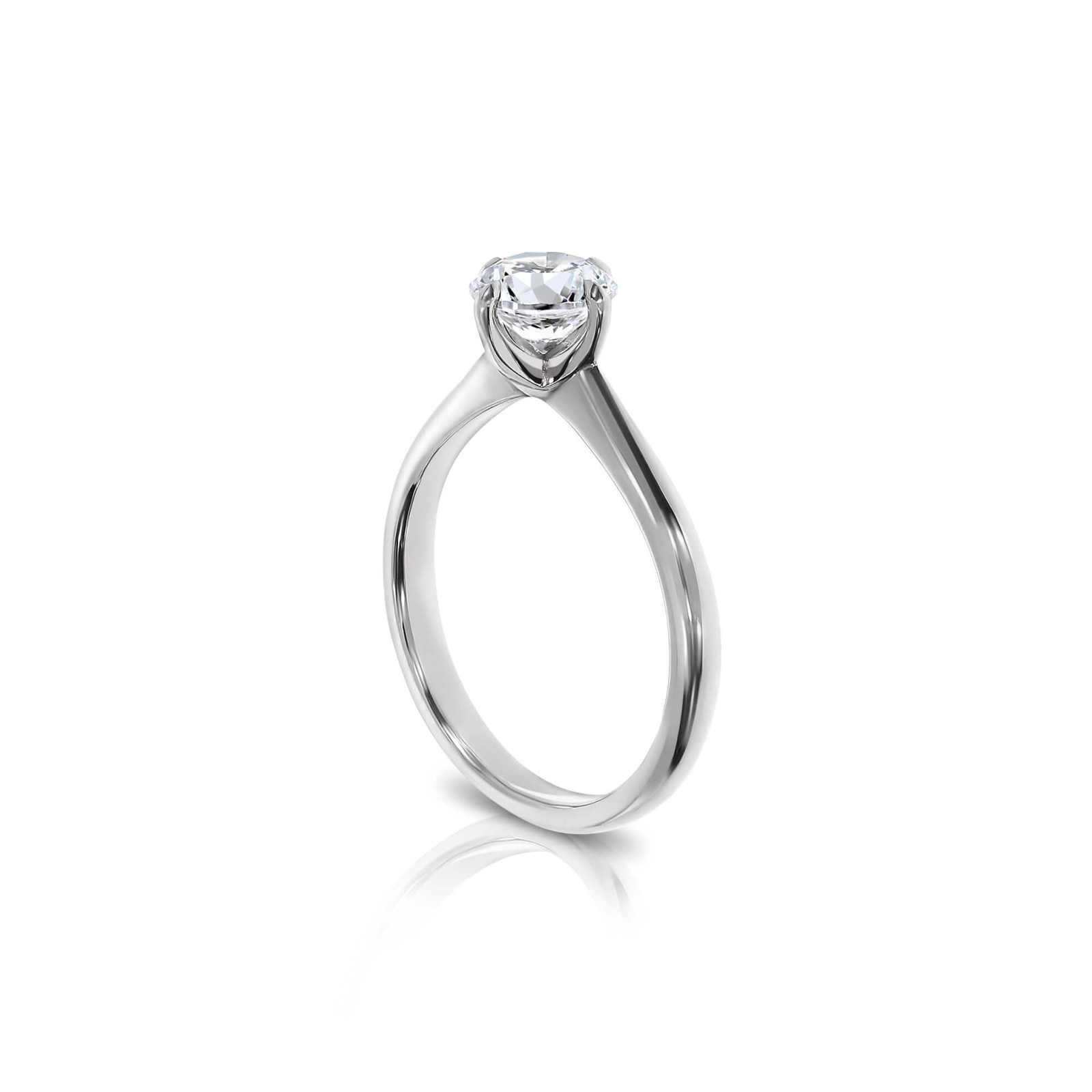 Four Claw Compass Set Solitaire Engagement Ring
