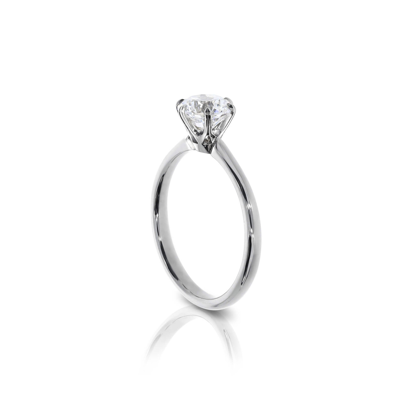 Six Claw Diamond Solitaire Engagement Ring