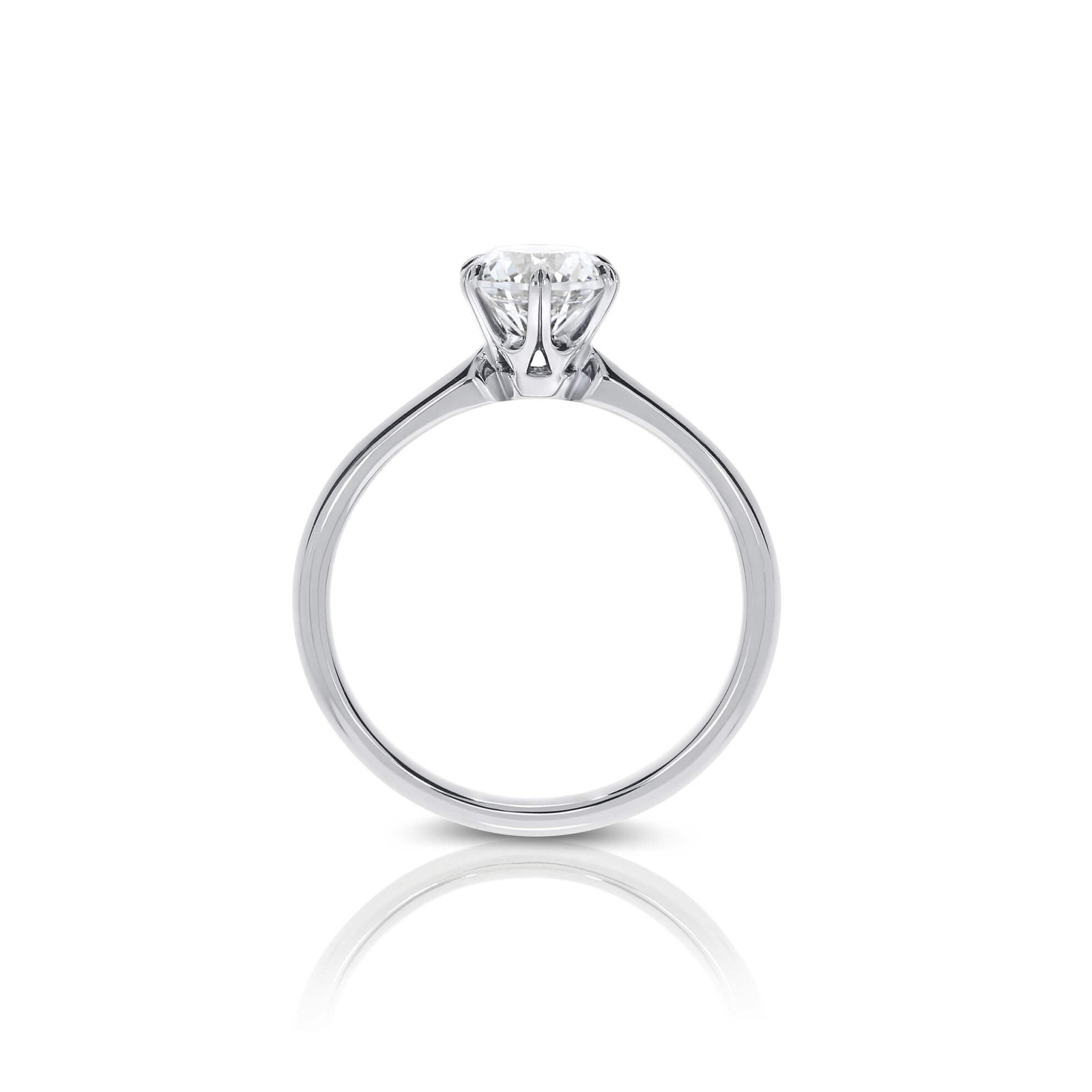 Six Claw Diamond Solitaire Engagement Ring