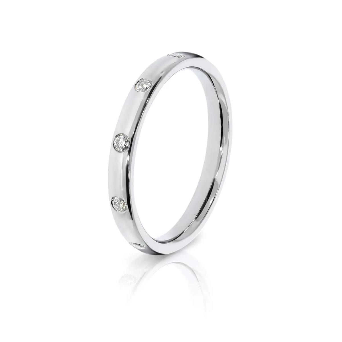 Bezel Set Diamond Eternity Wedding Ring