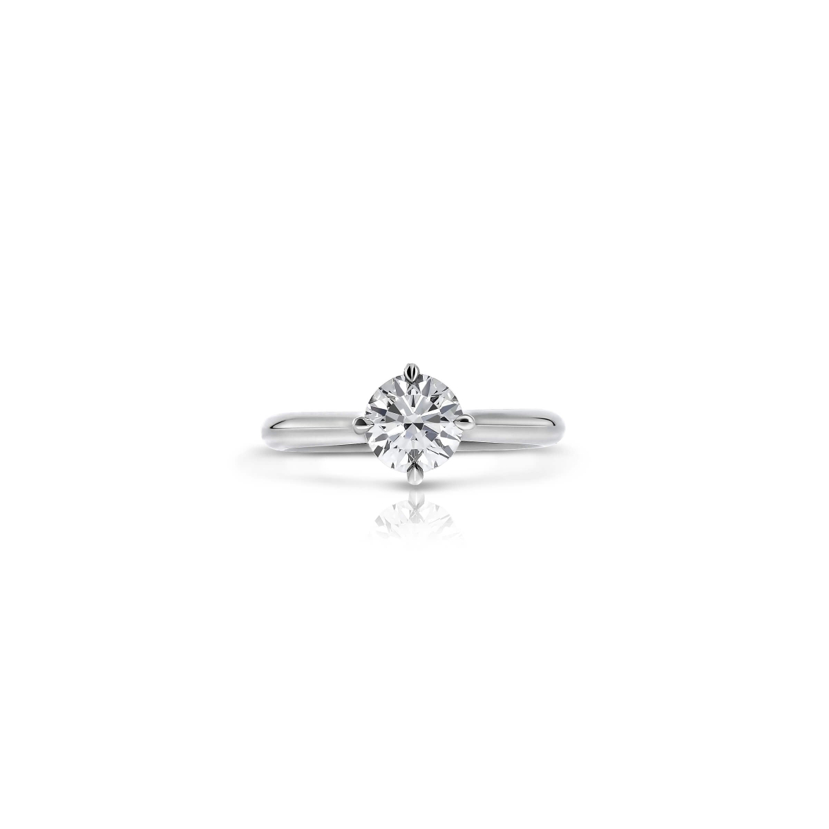 Four Claw Compass Set Solitaire Engagement Ring