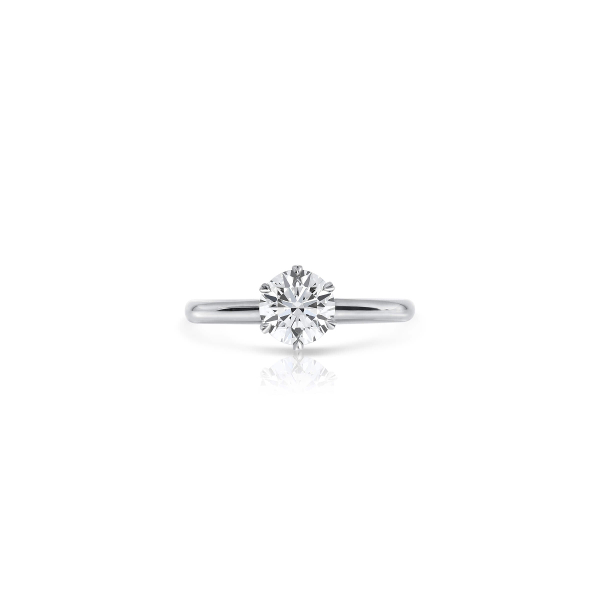 Six Claw Diamond Solitaire Engagement Ring