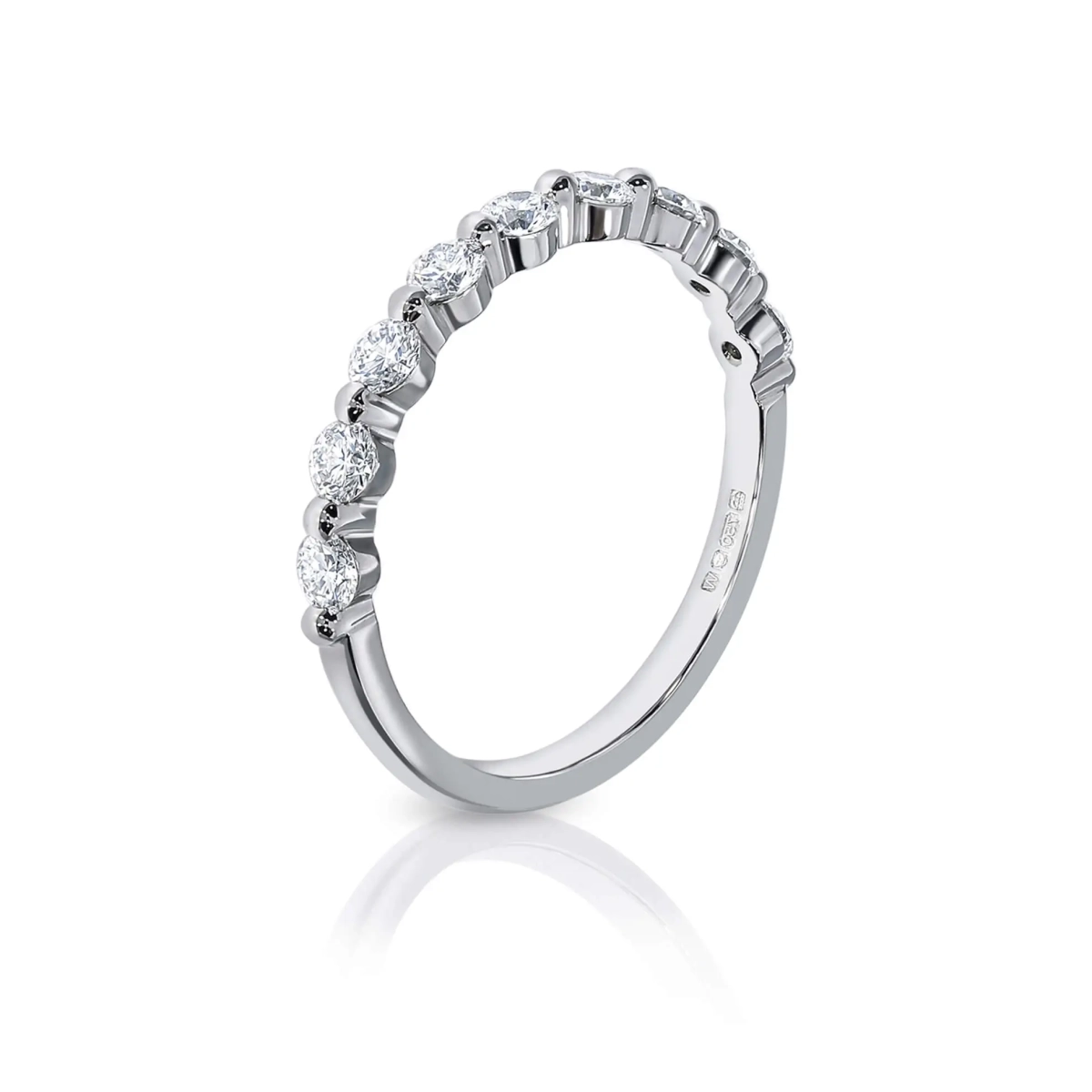 Shared Claw Diamond Eternity Wedding Ring