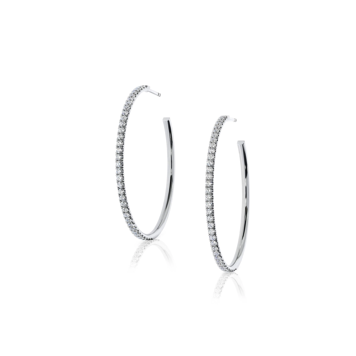 Large Diamond Hoops